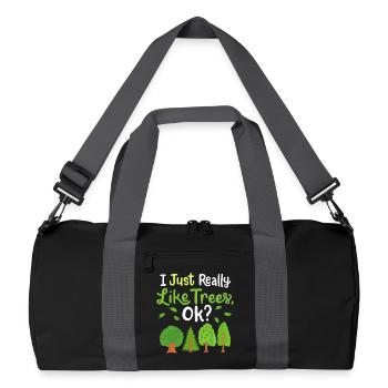Bäume Wald - Recycelte Duffel Bag - Schwarz/Graphitgrau - Vorne