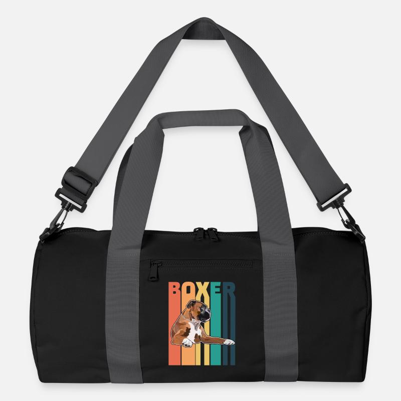 Boxer Hund Retro Recycelte Duffel Bag