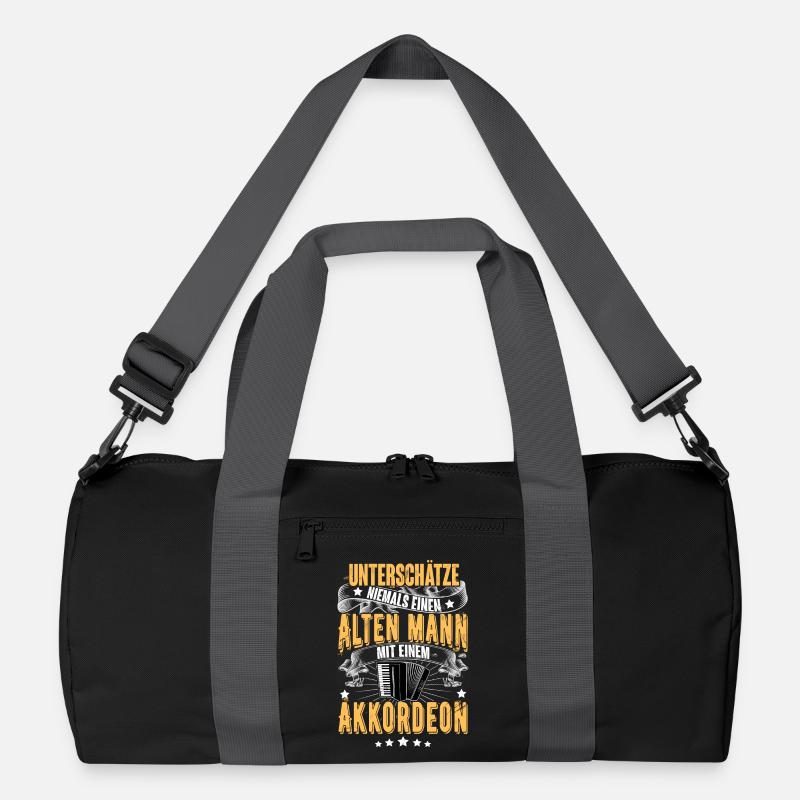 Akkordeon - Recycelte Duffel Bag - Schwarz/Graphitgrau
