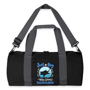Sugar Gliders Sugar Glider Lover Retro - Recycelte Duffel Bag - Schwarz/Graphitgrau - Vorne
