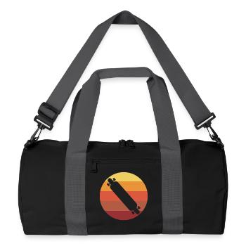 Longboarden Longboard Vintage - Recycelte Duffel Bag - Schwarz/Graphitgrau - Vorne