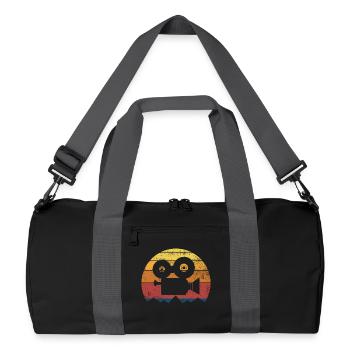 Filmkamera Regisseur Filmemachen - Recycelte Duffel Bag - Schwarz/Graphitgrau - Vorne