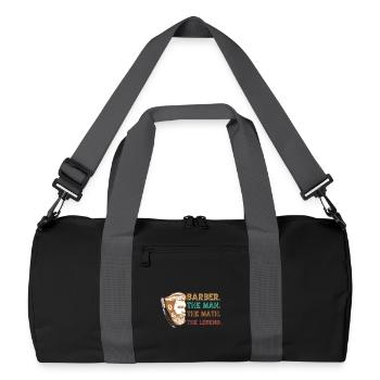 Funny Barber Quote Barber The Man The Myth - Recycled Duffel Bag - black/graphite grey - Front