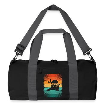 Ninja - Recycelte Duffel Bag - Schwarz/Graphitgrau - Vorne