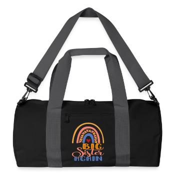 Cadeau grande sœur Big Sister Again - Sac de sport recyclé - noir/gris graphite - Devant