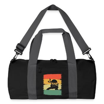 Ninja - Recycelte Duffel Bag - Schwarz/Graphitgrau - Vorne