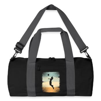 Volley-ball - Sac de sport recyclé - noir/gris graphite - Devant