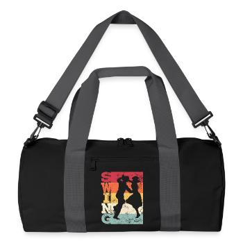 Boogie Woogie Swing Tanzen Retro Farben Vintage - Recycelte Duffel Bag - Schwarz/Graphitgrau - Vorne