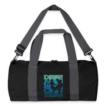Boogie Woogie Swing Tanzen Retro Farben Vintage - Recycelte Duffel Bag - Schwarz/Graphitgrau - Vorne
