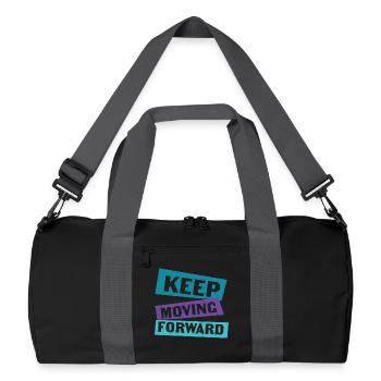 Keep Moving Forward Mental Health - Recycled Duffel Bag - black/graphite grey - Front
