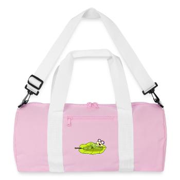 Frosch Brille - Recycelte Duffel Bag - Rosa/Weiß - Vorne