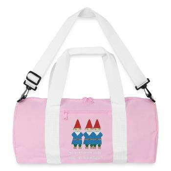 garden gnomes Bavarian - Recycled Duffel Bag - pink/white - Front
