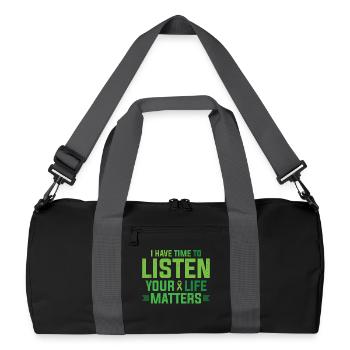 Green Belt Your Life Matters - Recycled Duffel Bag - black/graphite grey - Front