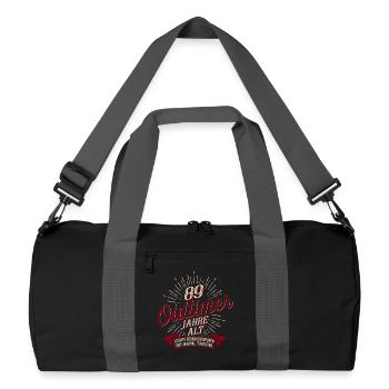89. Geburtstag Oldtimer - Recycelte Duffel Bag - Schwarz/Graphitgrau - Vorne