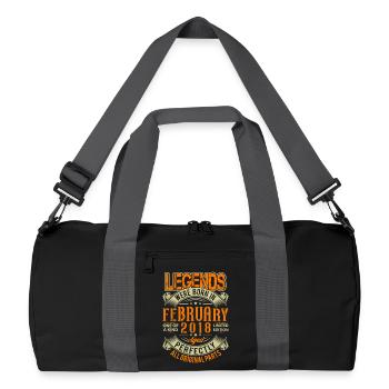 2018 February Birthday Legend - Recycled Duffel Bag - black/graphite grey - Front