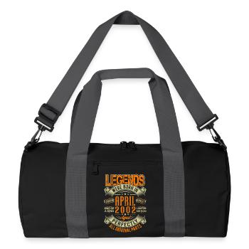 2002 April Birthday Legend - Recycled Duffel Bag - black/graphite grey - Front