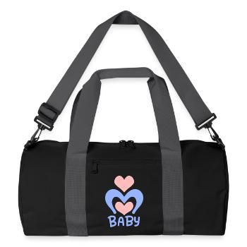 Baby Herz - Baby Body - Recycelte Duffel Bag - Schwarz/Graphitgrau - Vorne