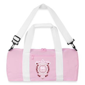 86. Geburtstag Whiskey Whisky - Recycelte Duffel Bag - Rosa/Weiß - Vorne