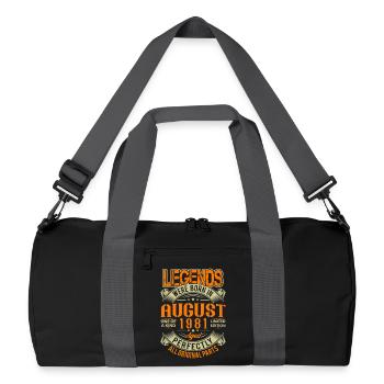 1981 August Birthday Legend - Recycled Duffel Bag - black/graphite grey - Front