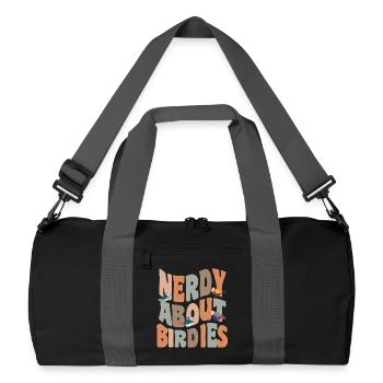 Oiseaux nerdy à propos des birdies - Sac de sport recyclé - noir/gris graphite - Devant