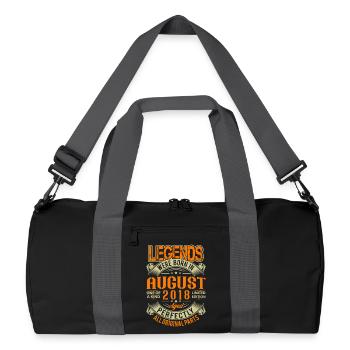 2018 August Birthday Legend - Recycled Duffel Bag - black/graphite grey - Front
