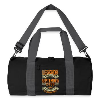 2005 September Birthday Legend - Recycled Duffel Bag - black/graphite grey - Front