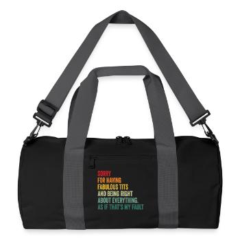 Désolé je suis fabuleux - Sac de sport recyclé - noir/gris graphite - Devant