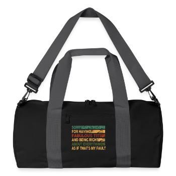 Désolé je suis fabuleux - Sac de sport recyclé - noir/gris graphite - Devant