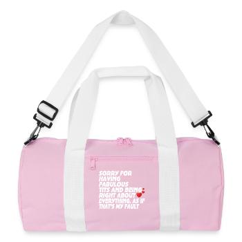 Désolé je suis fabuleux - Sac de sport recyclé - rose/blanc - Devant