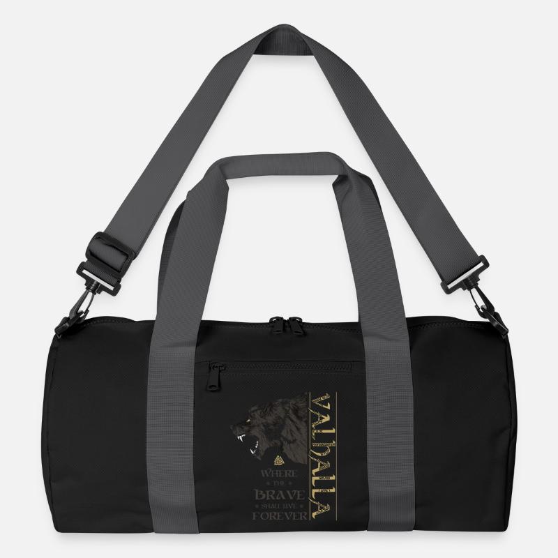 Valhalla Wikinger Bär Grizzlybär Wotansknoten Recycelte Duffel Bag