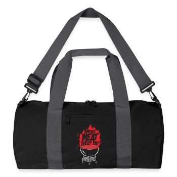 Smoke meat everyday - Recycelte Duffel Bag - Schwarz/Graphitgrau - Vorne
