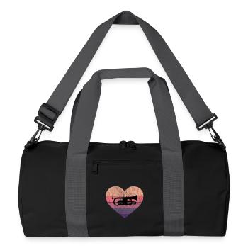 Wind player loves cornet and flugelhorn - Recycled Duffel Bag - black/graphite grey - Front