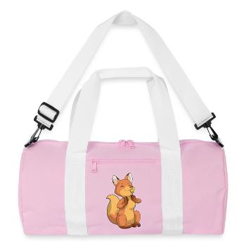 Fox lollipop - Recycled Duffel Bag - pink/white - Front