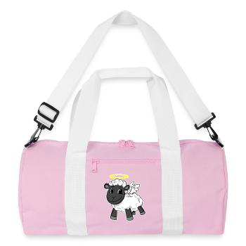Sheep Angel - Recycled Duffel Bag - pink/white - Front