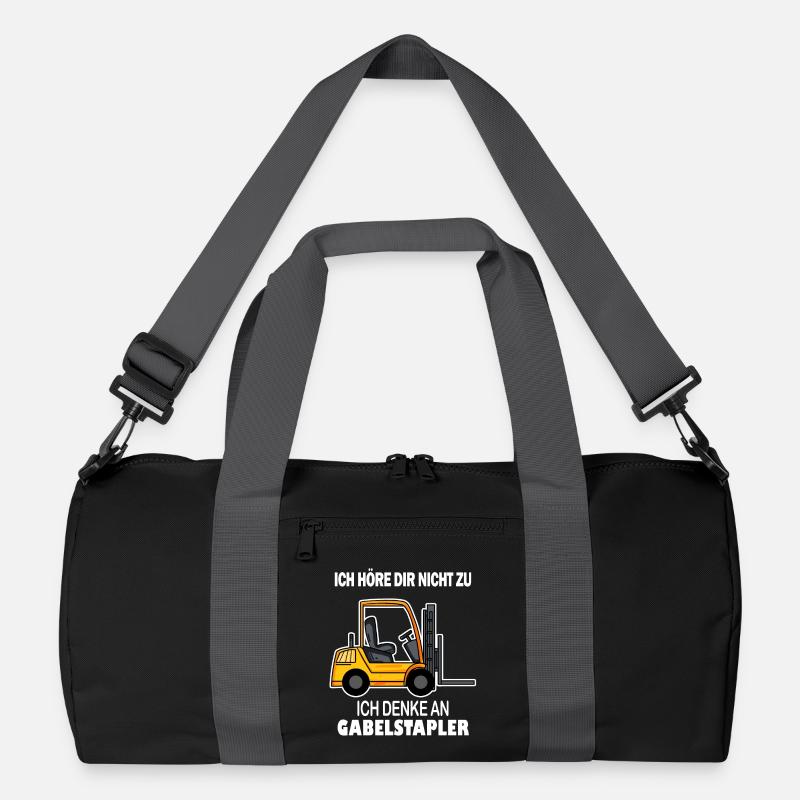 Staplerfahrer Gabelstapler Stapler - Recycelte Duffel Bag - Schwarz/Graphitgrau