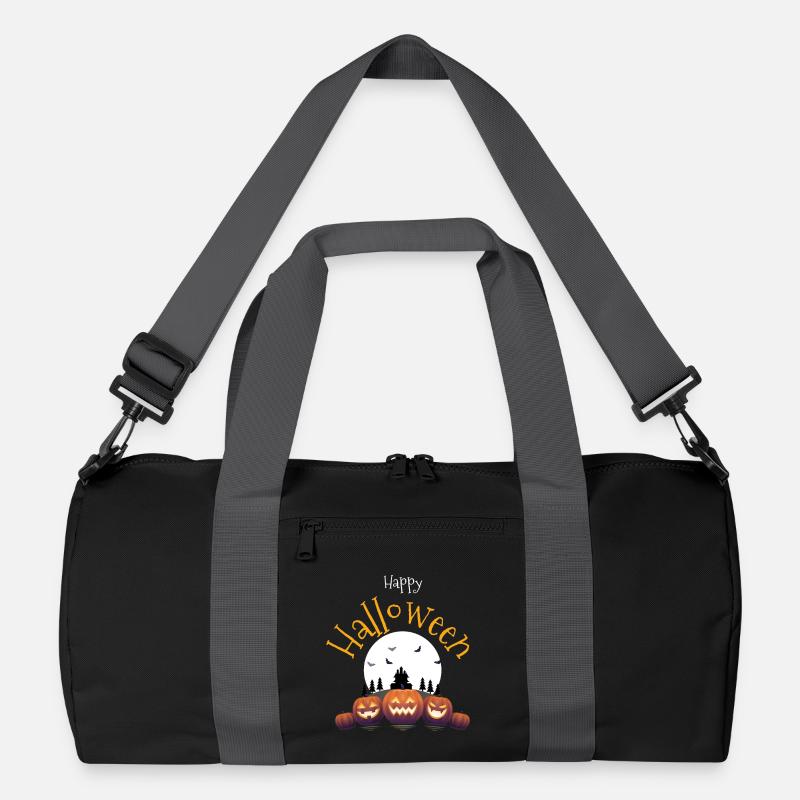 Halloween Pumpkins & Castle Recycled Duffel Bag