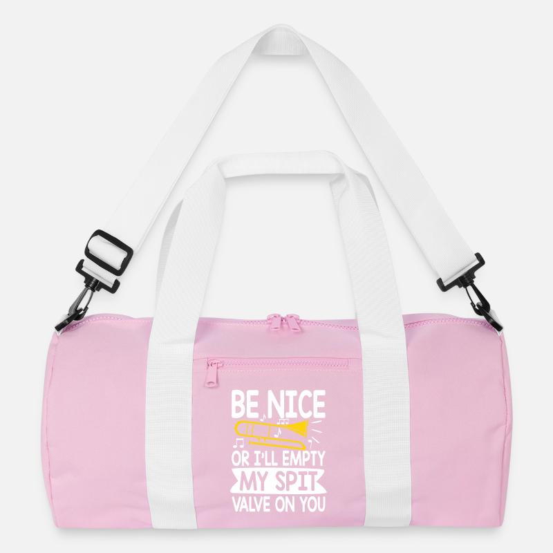 be nice or i ll empty my spit valve on you tombron Recycelte Duffel Bag
