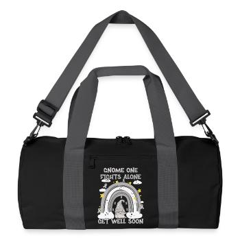 Gnome One Fights Alone Brain Cancer - Recycled Duffel Bag - black/graphite grey - Front