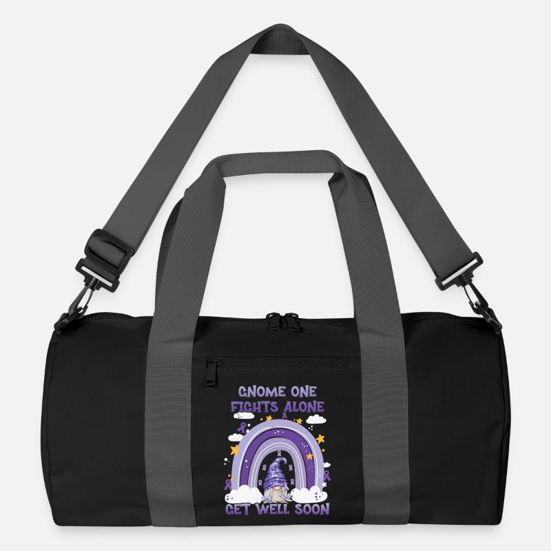 Gnome One Fights Alone Hodgkin Lymphoma Recycled Duffel Bag