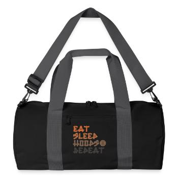 Mangez des cerceaux de sommeil Répéter le basket-ball - Sac de sport recyclé - noir/gris graphite - Devant