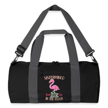 Best Sis In The Flock Sistermingo - Recycelte Duffel Bag - Schwarz/Graphitgrau - Vorne