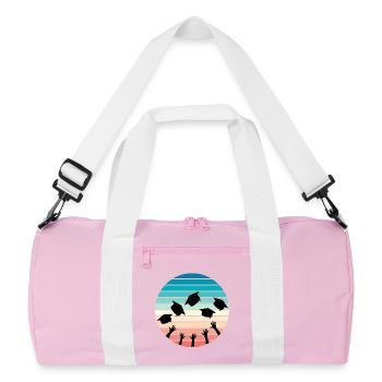 Graduation - Graduation Gift Ideas - Recycelte Duffel Bag - Rosa/Weiß - Vorne
