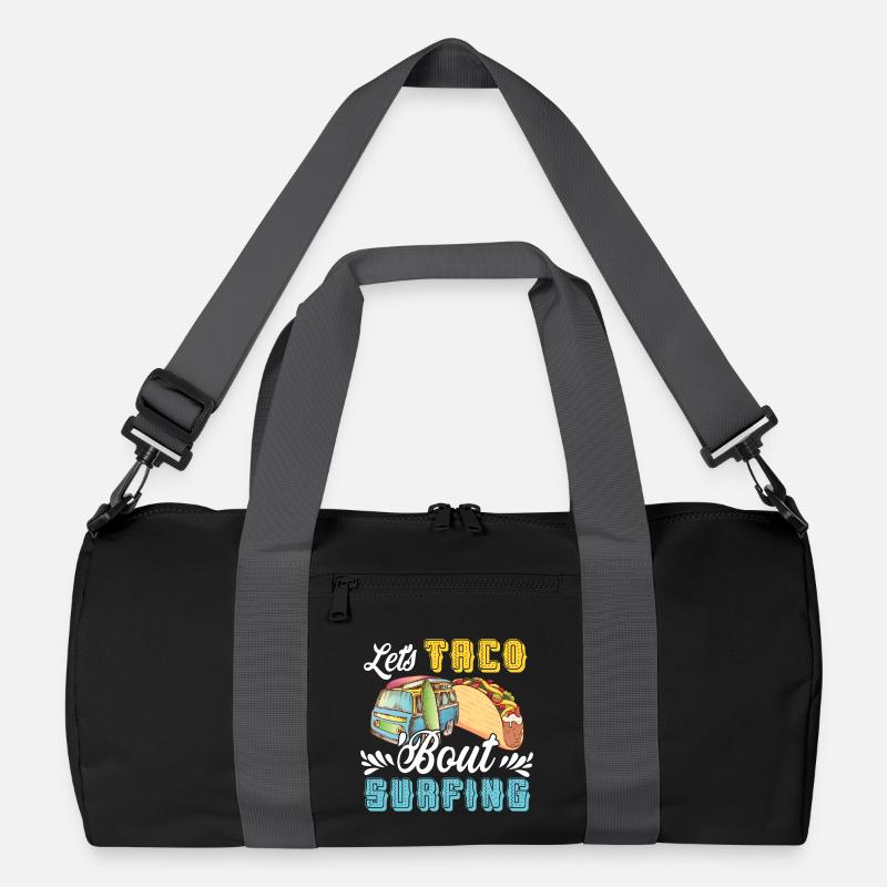 Let's Taco Bout Surfing Lover Recycled Duffel Bag