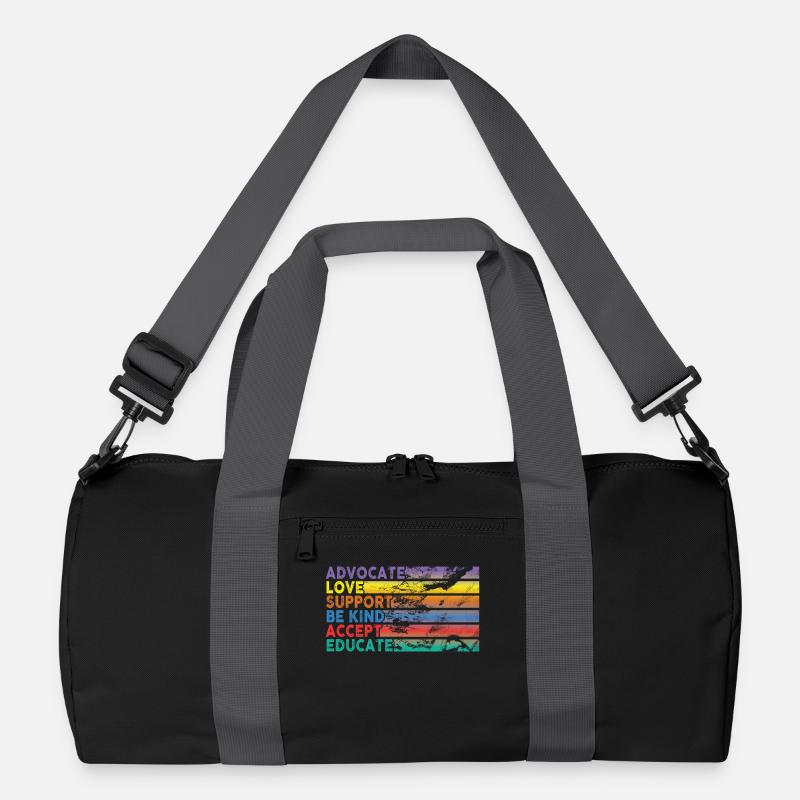 Advocate Love Support Accept Be Kind Recycelte Duffel Bag