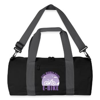 E-Bike Bike E Bike Battery Women Gift - Recycled Duffel Bag - black/graphite grey - Front