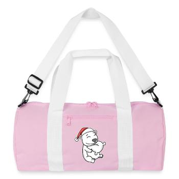 Eisbär Weihnachten Schlafen Schlaf Ausschlafen - Recycelte Duffel Bag - Rosa/Weiß - Vorne