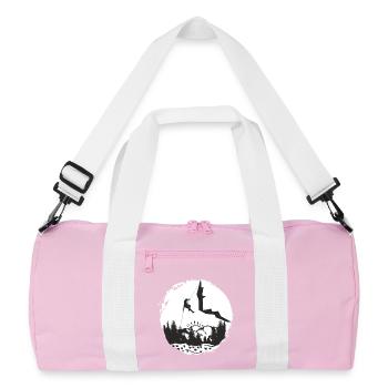 Time to Climb - Climbing Lovers - Recycelte Duffel Bag - Rosa/Weiß - Vorne