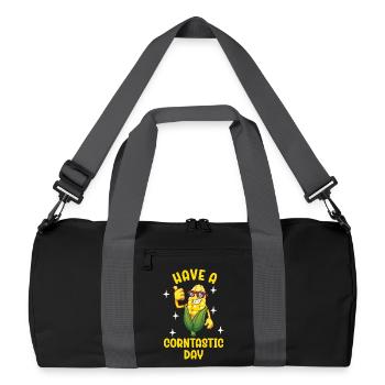 Passez une journée de corntastic - Sac de sport recyclé - noir/gris graphite - Devant
