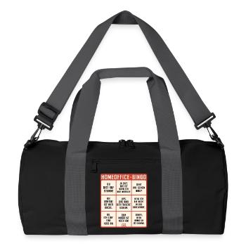 Homeoffice Bingo Büro Heimarbeit Home Office - Recycelte Duffel Bag - Schwarz/Graphitgrau - Vorne
