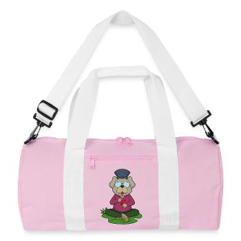 Cartes de poker Dog Poker - Sac de sport recyclé - rose/blanc - Devant